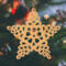 Handcrafted Victorian Style Fretwork Star Christmas Tree Ornament - Made In USA